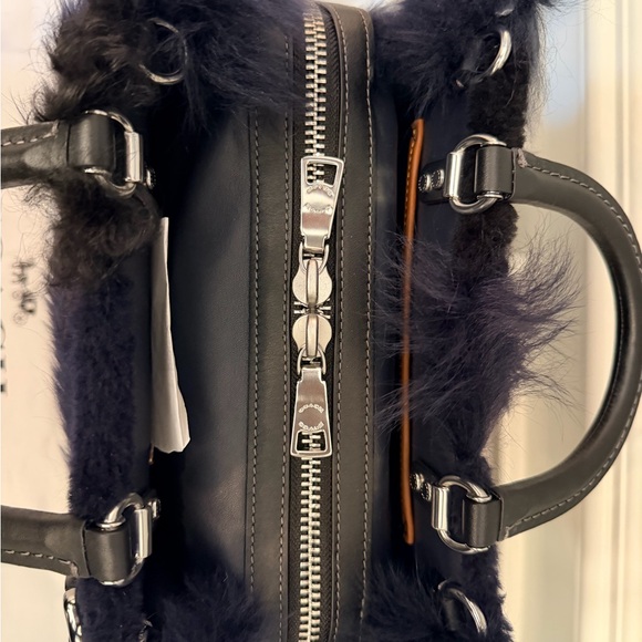 Coach Rogue Bag 25 With Patchwork Shearling - New + Box & Card - Picture 4 of 10